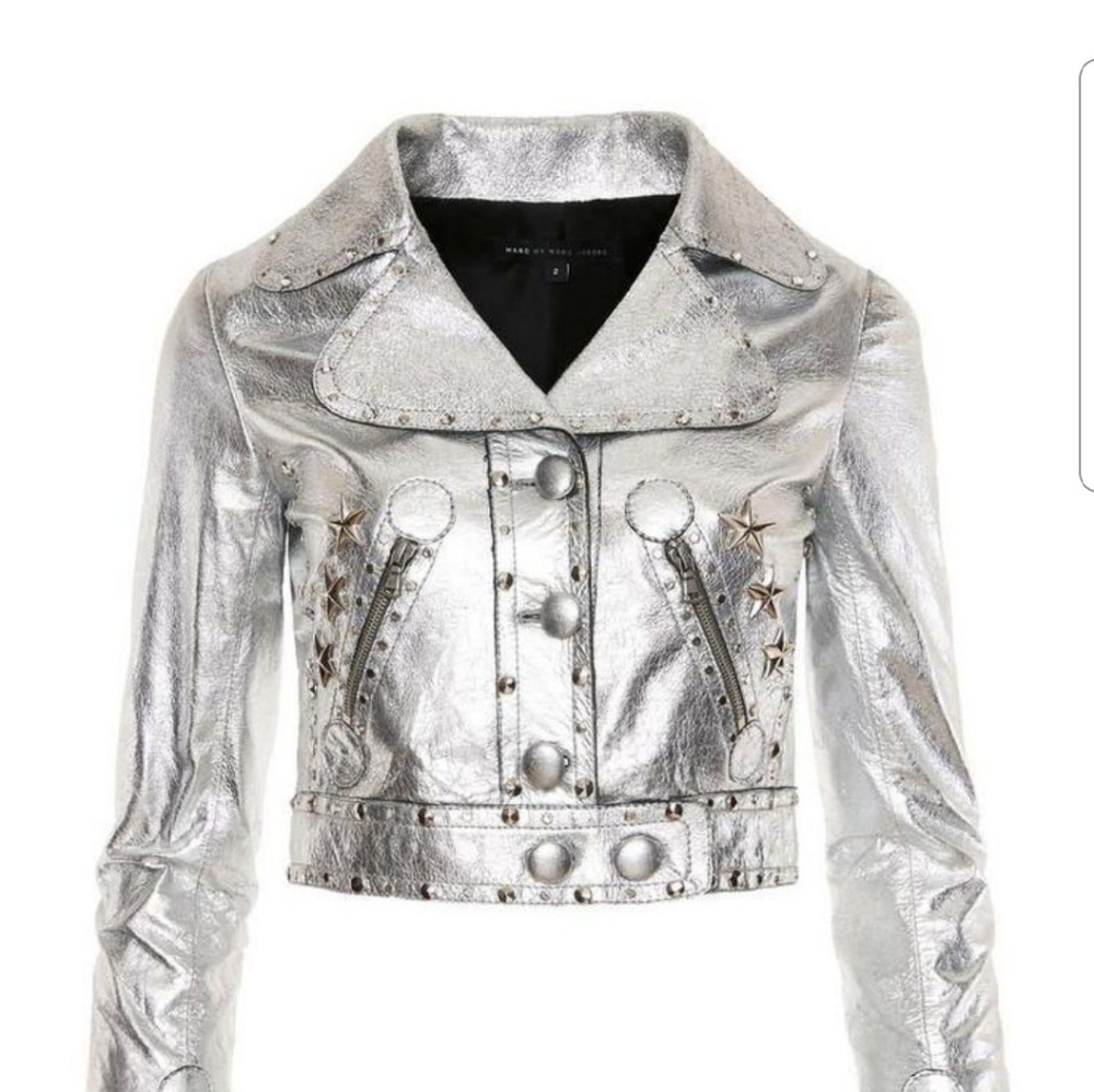 BNWT <3 Marc Jacobs Metallic lamb Leather Jacket